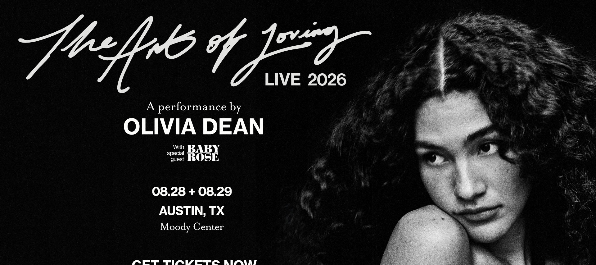 Olivia Dean, The Art of Loving Live, Moody Center Aug 28–29